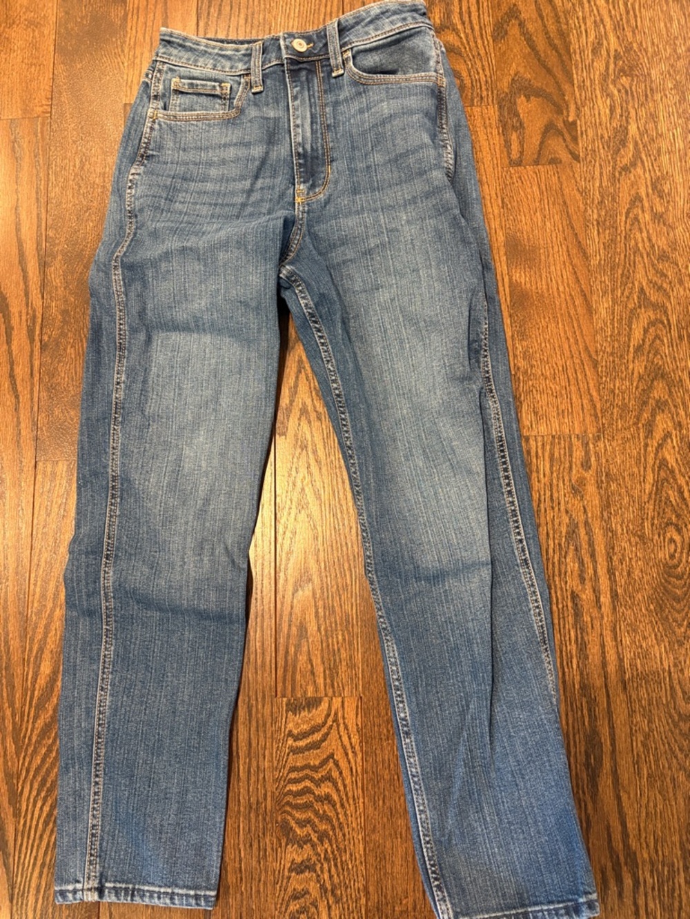 Abercrombie & Fitch Two-Tone Light and Medium Blue Straight Leg Jeans
